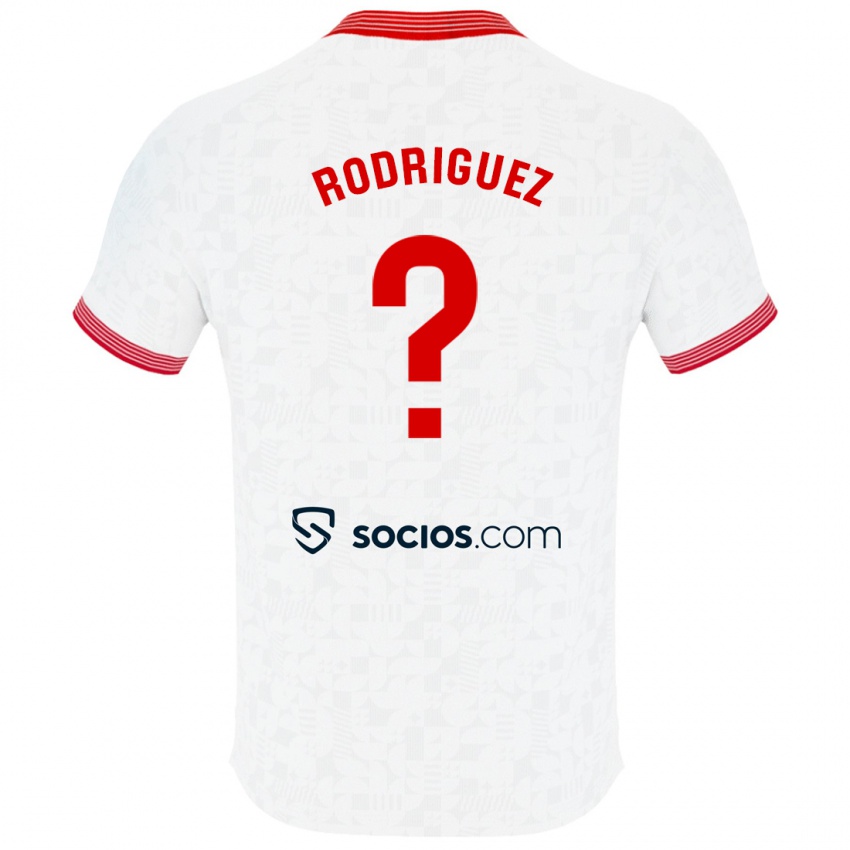 Męski Carlos Rodríguez #30 Biały Domowa Koszulka 2023/24 Koszulki Klubowe