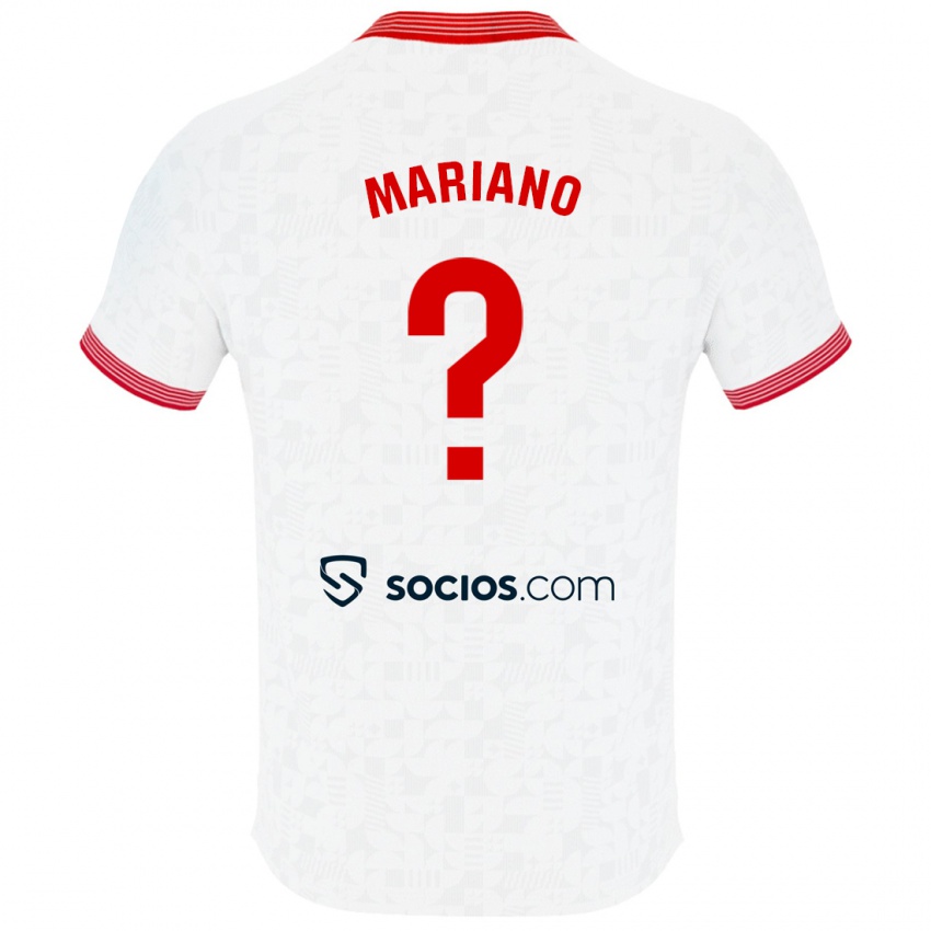Męski Jorge Mariano #0 Biały Domowa Koszulka 2023/24 Koszulki Klubowe