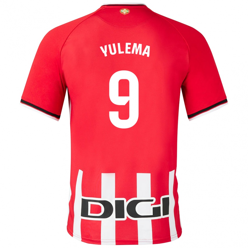 Męski Yulema Corres Somovilla #9 Czerwony Domowa Koszulka 2023/24 Koszulki Klubowe