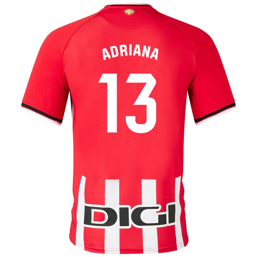 Męski Adriana Nanclares Romero #13 Czerwony Domowa Koszulka 2023/24 Koszulki Klubowe