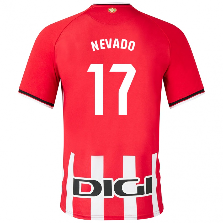 Męski Nerea Nevado Gómez #17 Czerwony Domowa Koszulka 2023/24 Koszulki Klubowe