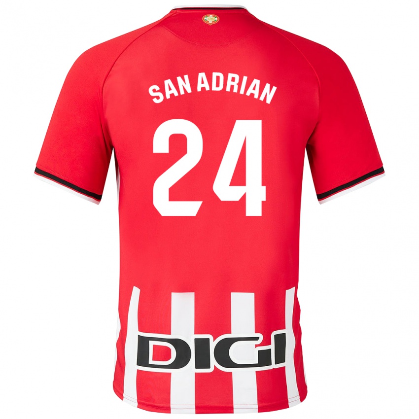 Męski Marta San Adrián Rocandio #24 Czerwony Domowa Koszulka 2023/24 Koszulki Klubowe