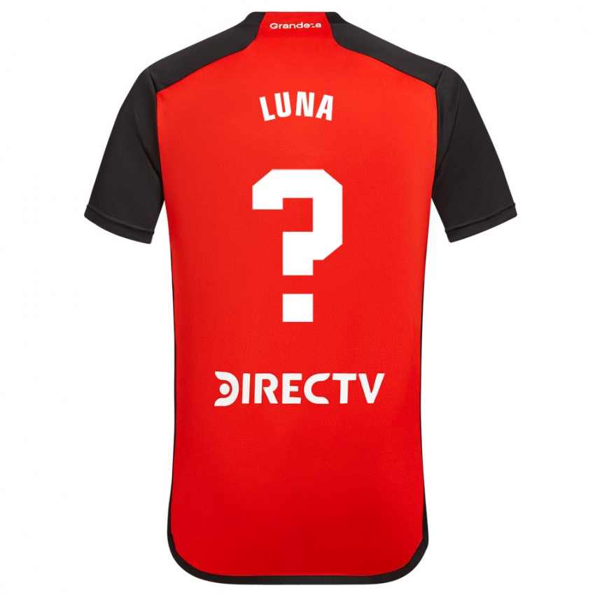 Męski Jonás Luna #0 Czerwony Wyjazdowa Koszulka 2023/24 Koszulki Klubowe