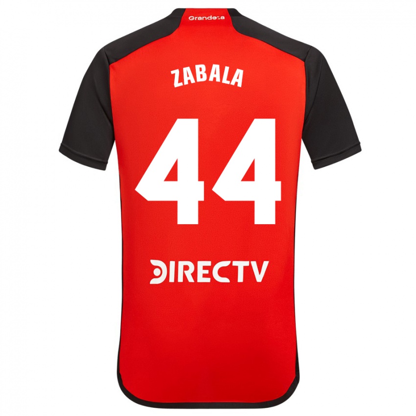 Męski Daniel Zabala #44 Czerwony Wyjazdowa Koszulka 2023/24 Koszulki Klubowe