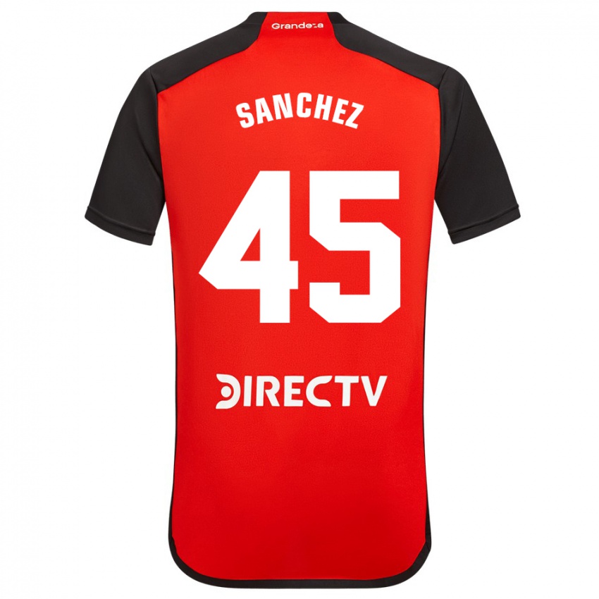 Męski Sebastián Sánchez #45 Czerwony Wyjazdowa Koszulka 2023/24 Koszulki Klubowe