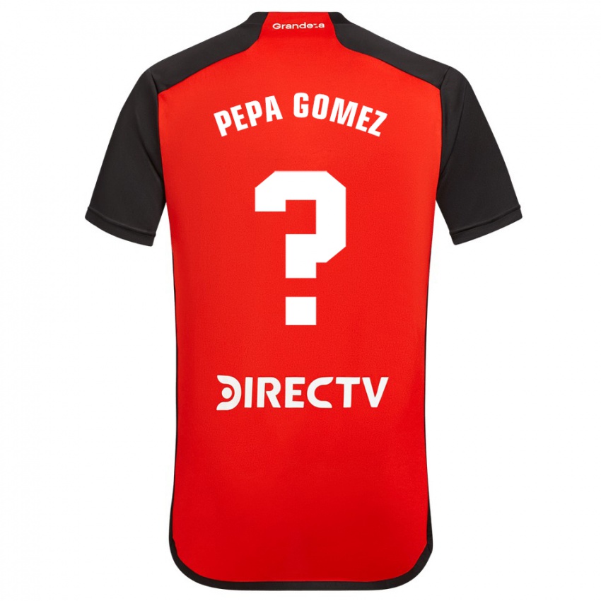 Męski Romina Celeste Gómez #0 Czerwony Wyjazdowa Koszulka 2023/24 Koszulki Klubowe