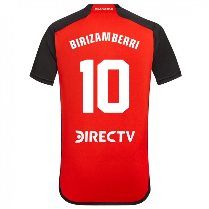Męski María Carolina Birizamberri Rivero #10 Czerwony Wyjazdowa Koszulka 2023/24 Koszulki Klubowe