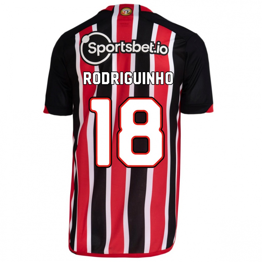 Męski Rodriguinho #18 Niebieski Czerwony Wyjazdowa Koszulka 2023/24 Koszulki Klubowe