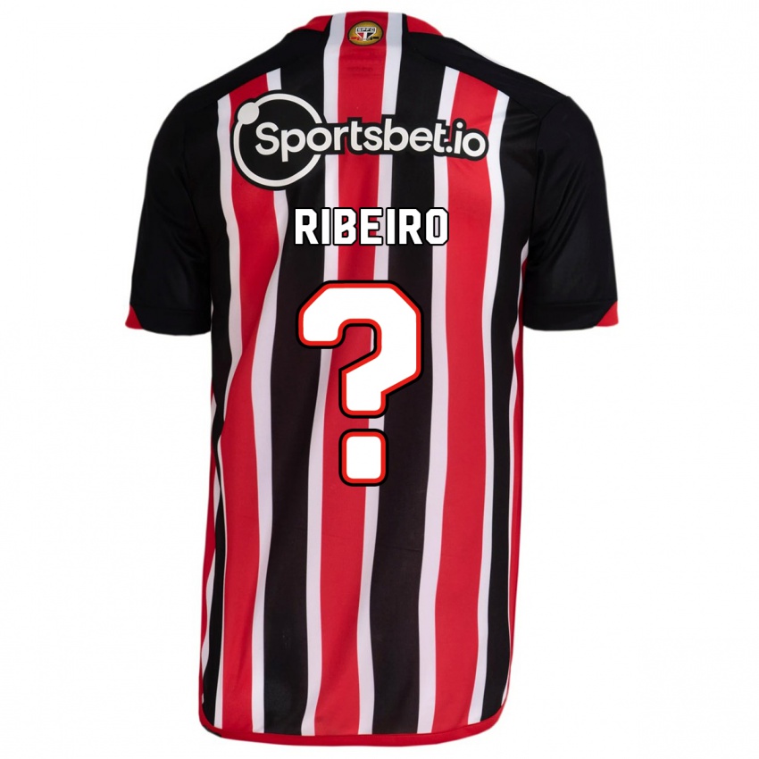Męski Thiago Ribeiro #0 Niebieski Czerwony Wyjazdowa Koszulka 2023/24 Koszulki Klubowe