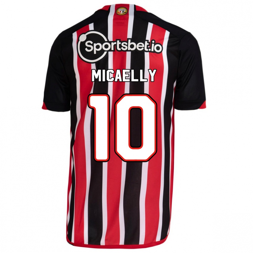 Męski Micaelly #10 Niebieski Czerwony Wyjazdowa Koszulka 2023/24 Koszulki Klubowe