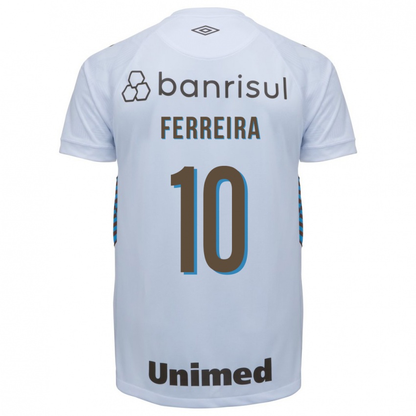 Męski Ferreira #10 Biały Wyjazdowa Koszulka 2023/24 Koszulki Klubowe