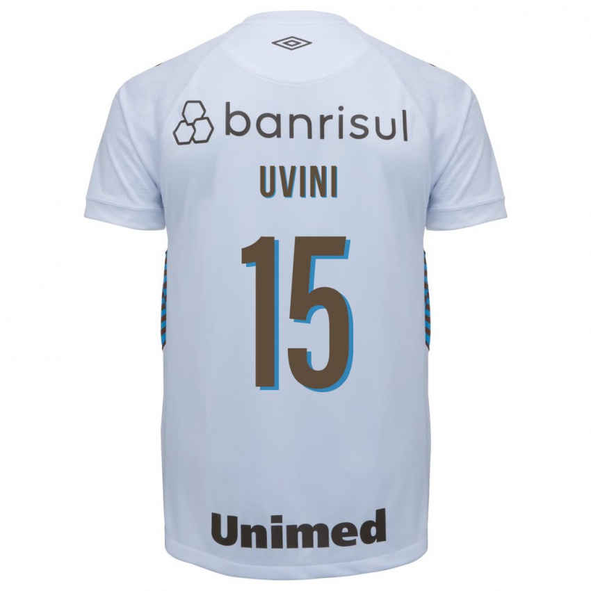 Męski Bruno Uvini #15 Biały Wyjazdowa Koszulka 2023/24 Koszulki Klubowe