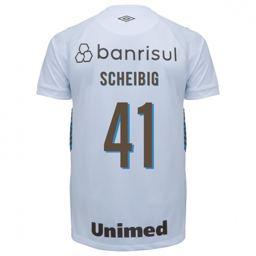 Męski Felipe Scheibig #41 Biały Wyjazdowa Koszulka 2023/24 Koszulki Klubowe