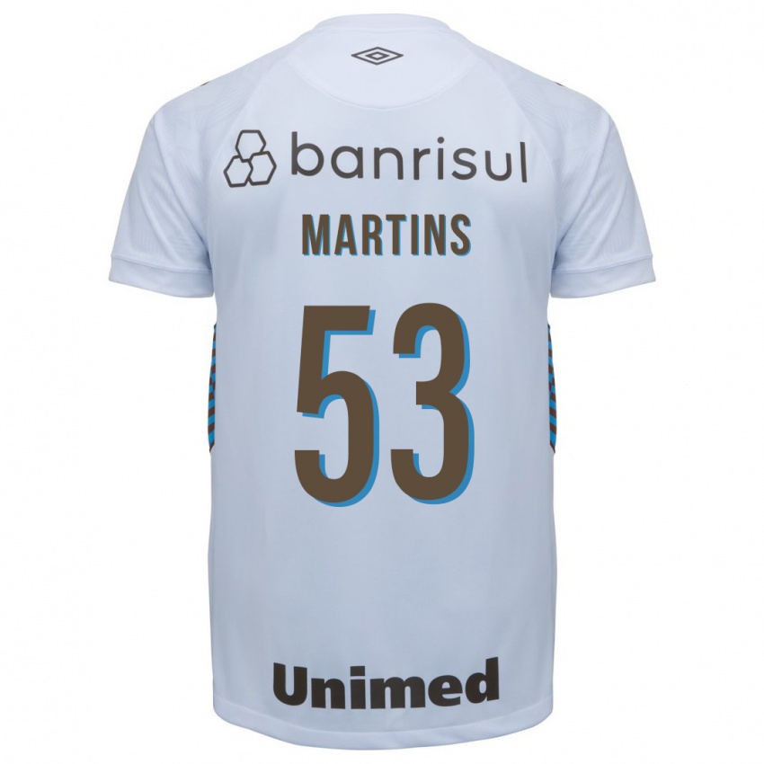 Męski Gustavo Martins #53 Biały Wyjazdowa Koszulka 2023/24 Koszulki Klubowe