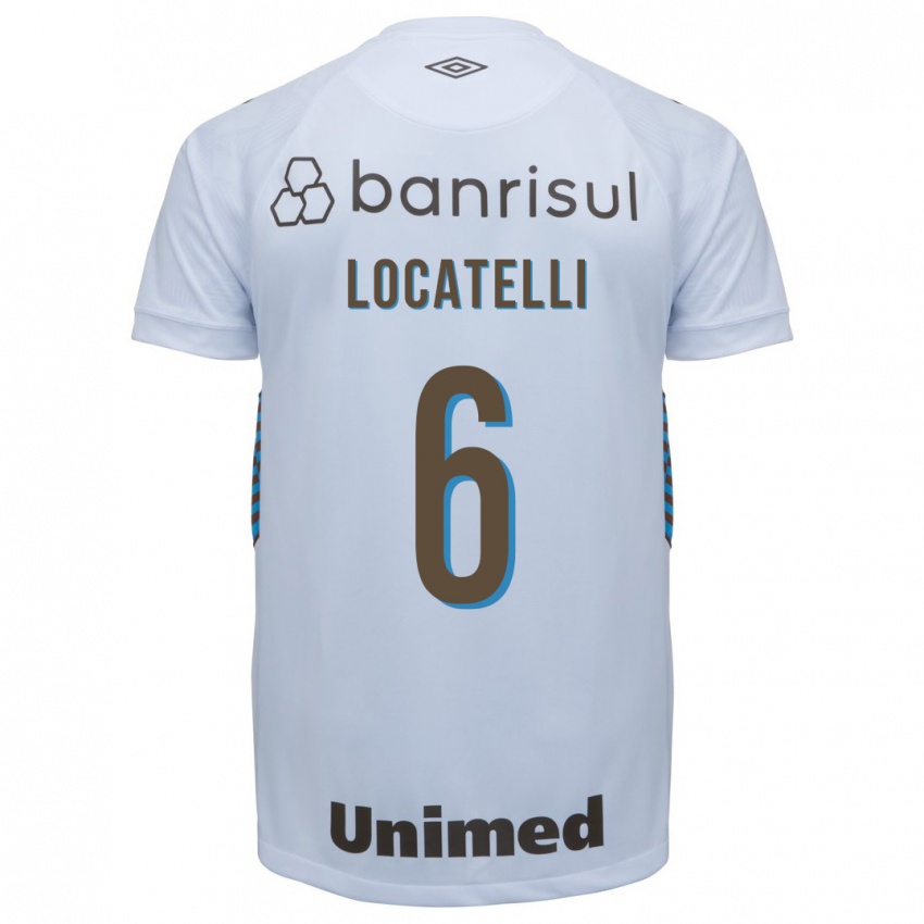 Męski Natane Locatelli #6 Biały Wyjazdowa Koszulka 2023/24 Koszulki Klubowe