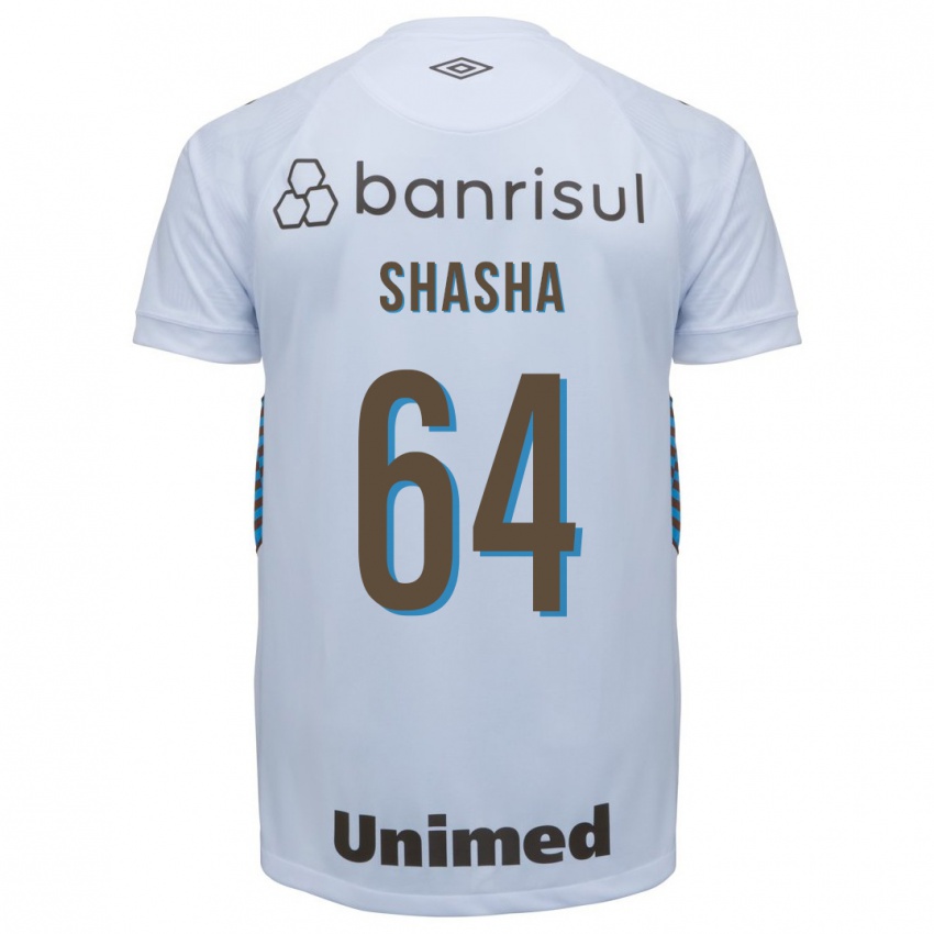 Męski Shashá #64 Biały Wyjazdowa Koszulka 2023/24 Koszulki Klubowe