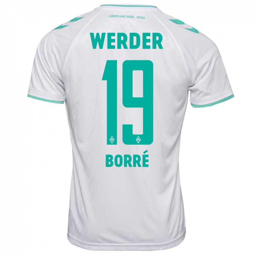 Męski Rafael Borre #19 Biały Wyjazdowa Koszulka 2023/24 Koszulki Klubowe