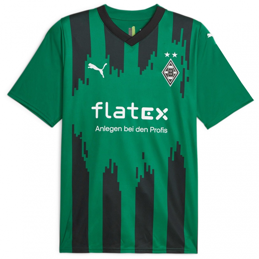 Męski Leo Arndt #15 Czarny Zielony Wyjazdowa Koszulka 2023/24 Koszulki Klubowe