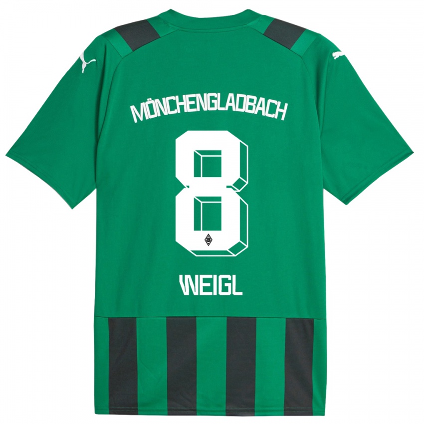 Męski Julian Weigl #8 Czarny Zielony Wyjazdowa Koszulka 2023/24 Koszulki Klubowe