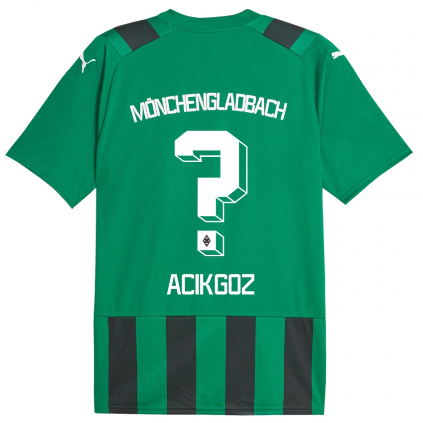 Męski Erdem Acikgöz #0 Czarny Zielony Wyjazdowa Koszulka 2023/24 Koszulki Klubowe