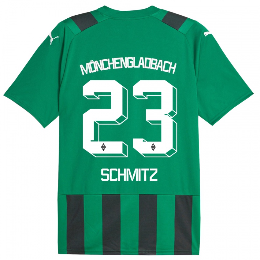 Męski Sarah Schmitz #23 Czarny Zielony Wyjazdowa Koszulka 2023/24 Koszulki Klubowe