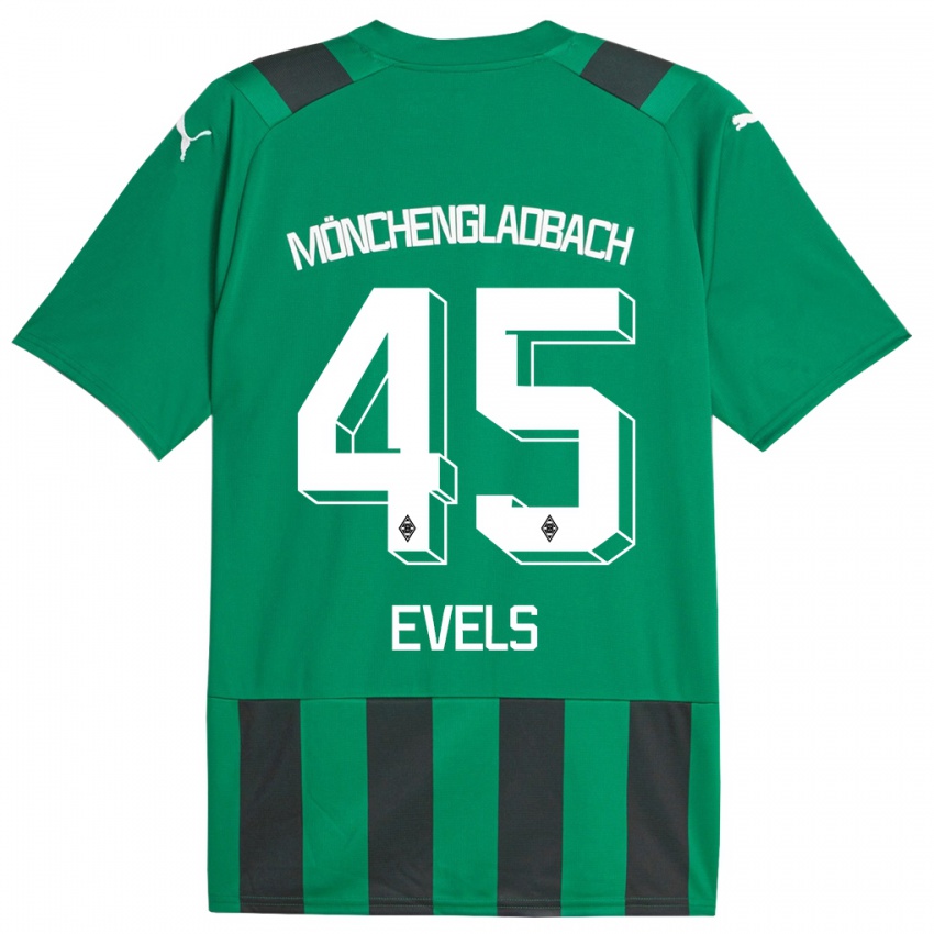 Męski Emily Evels #45 Czarny Zielony Wyjazdowa Koszulka 2023/24 Koszulki Klubowe
