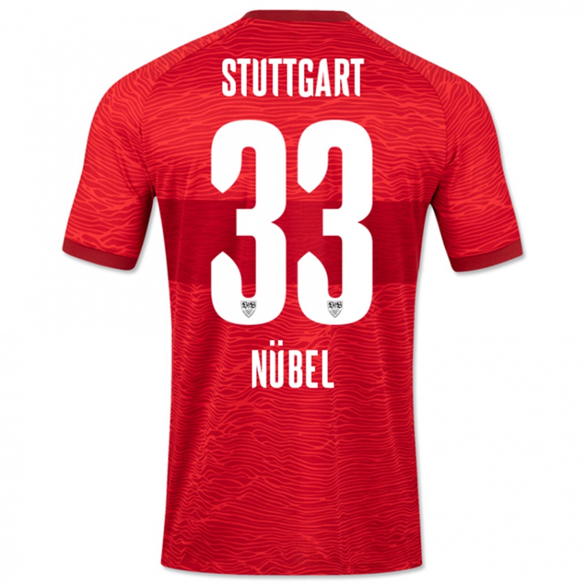 Męski Alexander Nübel #33 Czerwony Wyjazdowa Koszulka 2023/24 Koszulki Klubowe