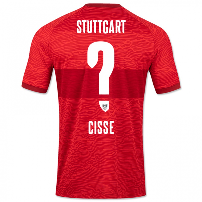 Męski Momo Cissé #0 Czerwony Wyjazdowa Koszulka 2023/24 Koszulki Klubowe
