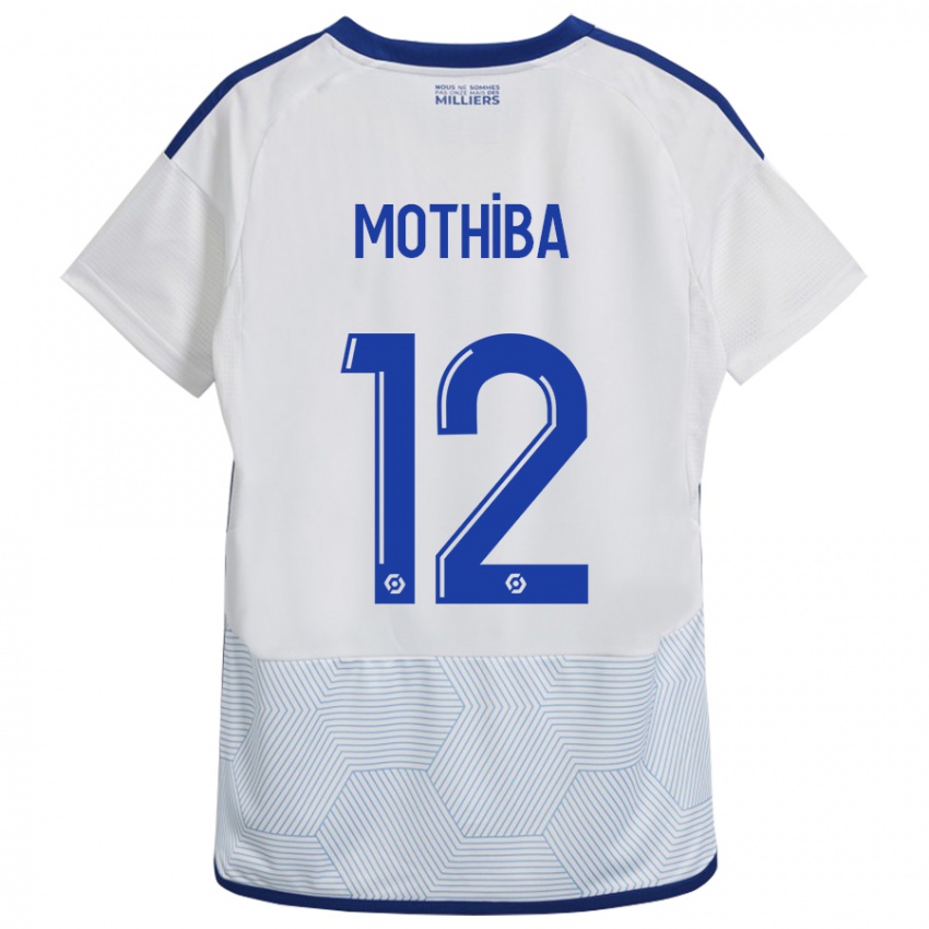 Męski Lebo Mothiba #12 Biały Wyjazdowa Koszulka 2023/24 Koszulki Klubowe