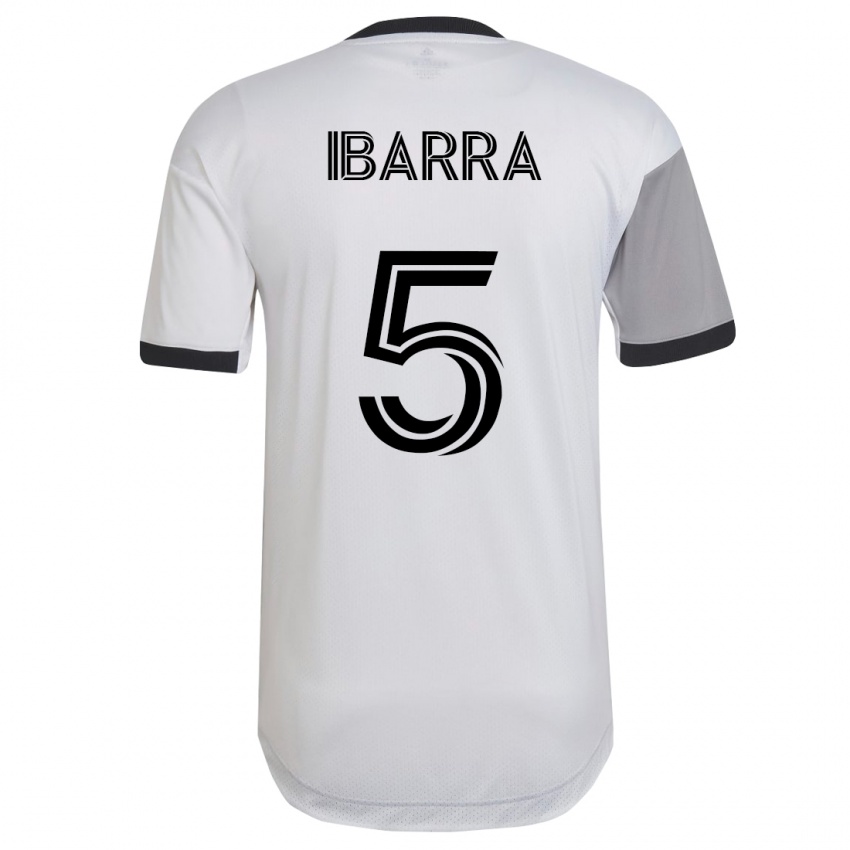 Męski Franco Ibarra #5 Biały Wyjazdowa Koszulka 2023/24 Koszulki Klubowe