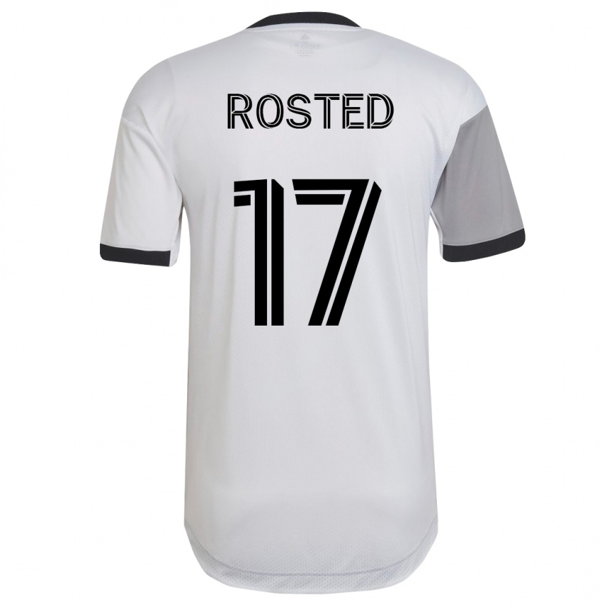 Męski Sigurd Rosted #17 Biały Wyjazdowa Koszulka 2023/24 Koszulki Klubowe