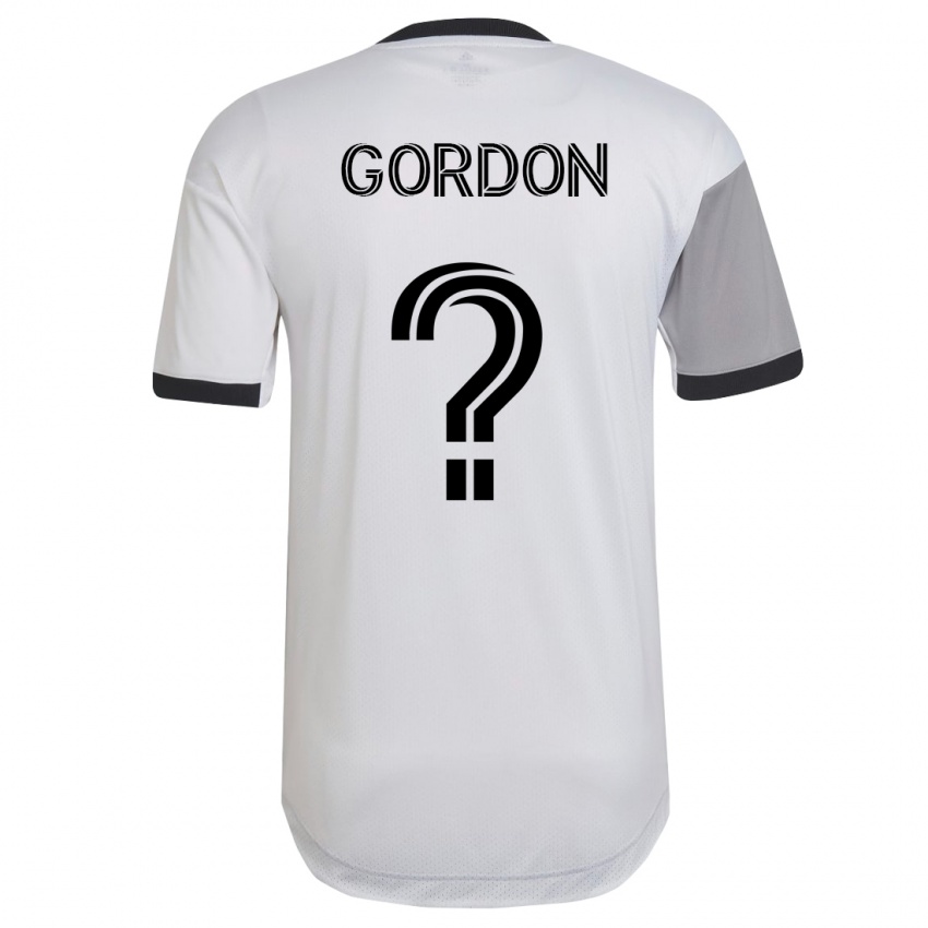 Męski Joshua Gordon #0 Biały Wyjazdowa Koszulka 2023/24 Koszulki Klubowe