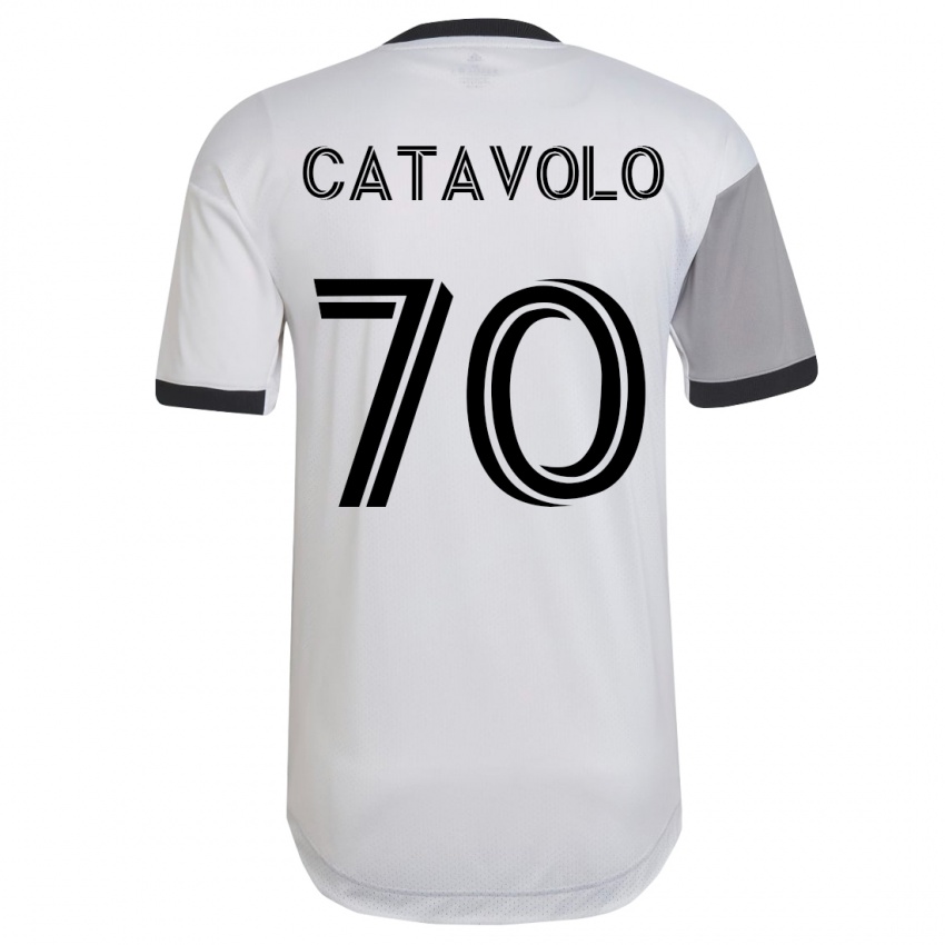 Męski Matthew Catavolo #70 Biały Wyjazdowa Koszulka 2023/24 Koszulki Klubowe