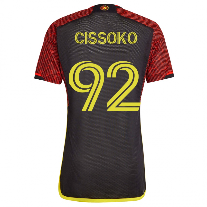 Męski Abdoulaye Cissoko #92 Pomarańczowy Wyjazdowa Koszulka 2023/24 Koszulki Klubowe