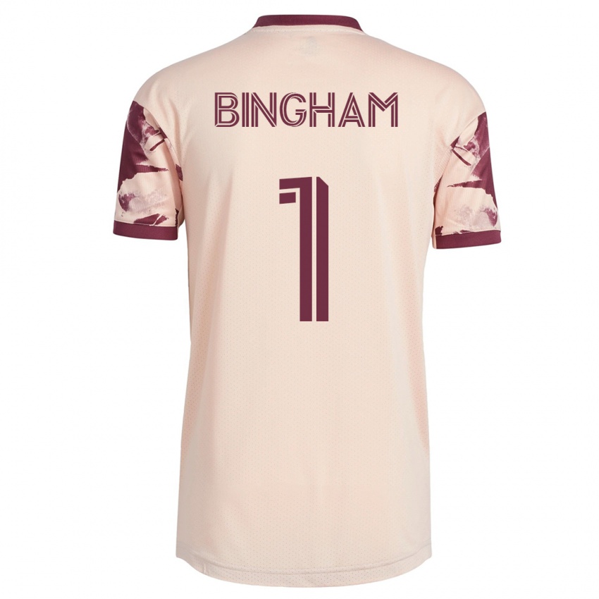 Męski David Bingham #1 Białawy Wyjazdowa Koszulka 2023/24 Koszulki Klubowe