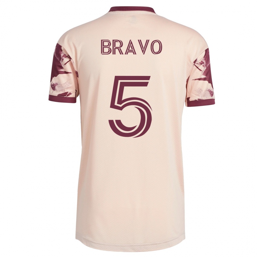 Męski Claudio Bravo #5 Białawy Wyjazdowa Koszulka 2023/24 Koszulki Klubowe