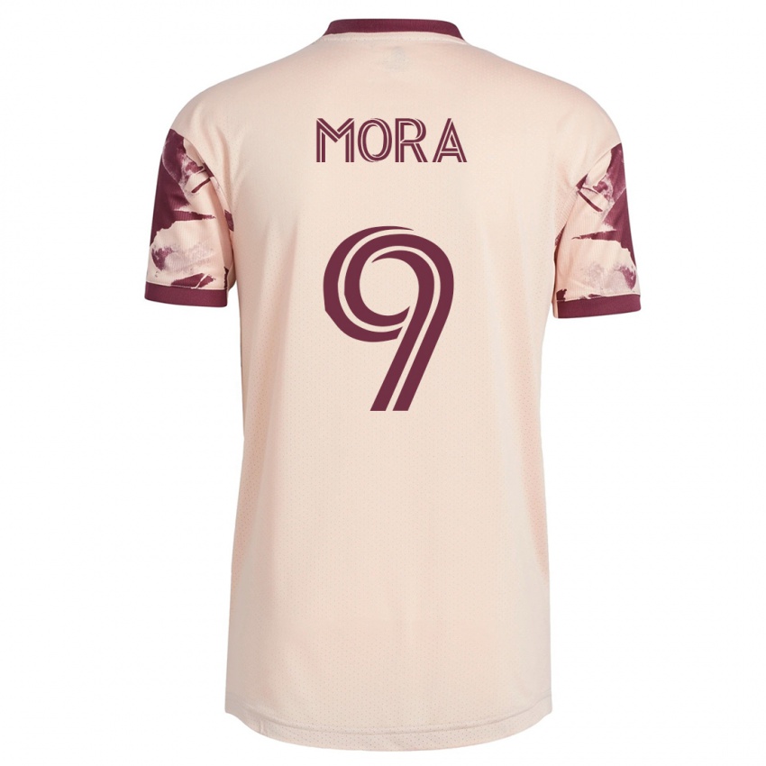 Męski Felipe Mora #9 Białawy Wyjazdowa Koszulka 2023/24 Koszulki Klubowe