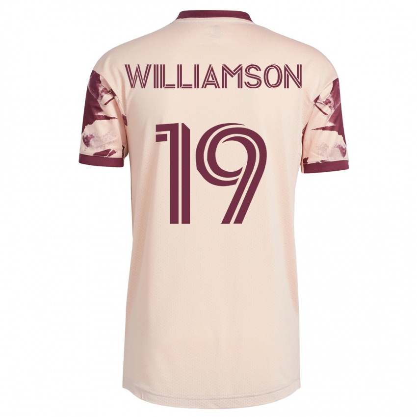 Męski Eryk Williamson #19 Białawy Wyjazdowa Koszulka 2023/24 Koszulki Klubowe