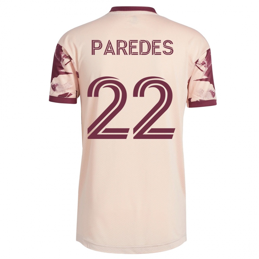 Męski Cristhian Paredes #22 Białawy Wyjazdowa Koszulka 2023/24 Koszulki Klubowe