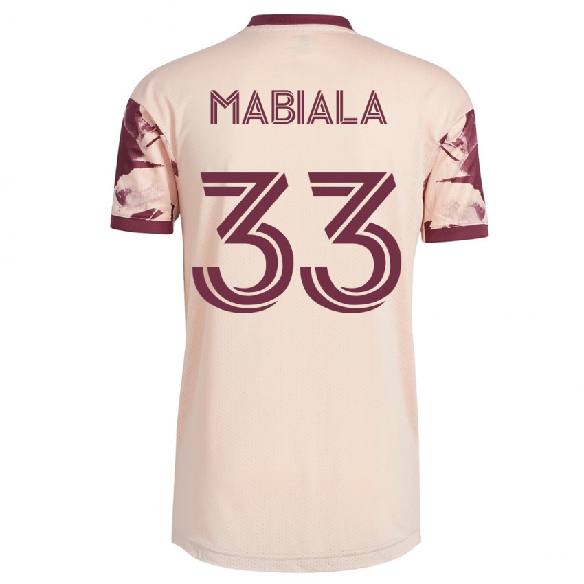 Męski Larrys Mabiala #33 Białawy Wyjazdowa Koszulka 2023/24 Koszulki Klubowe