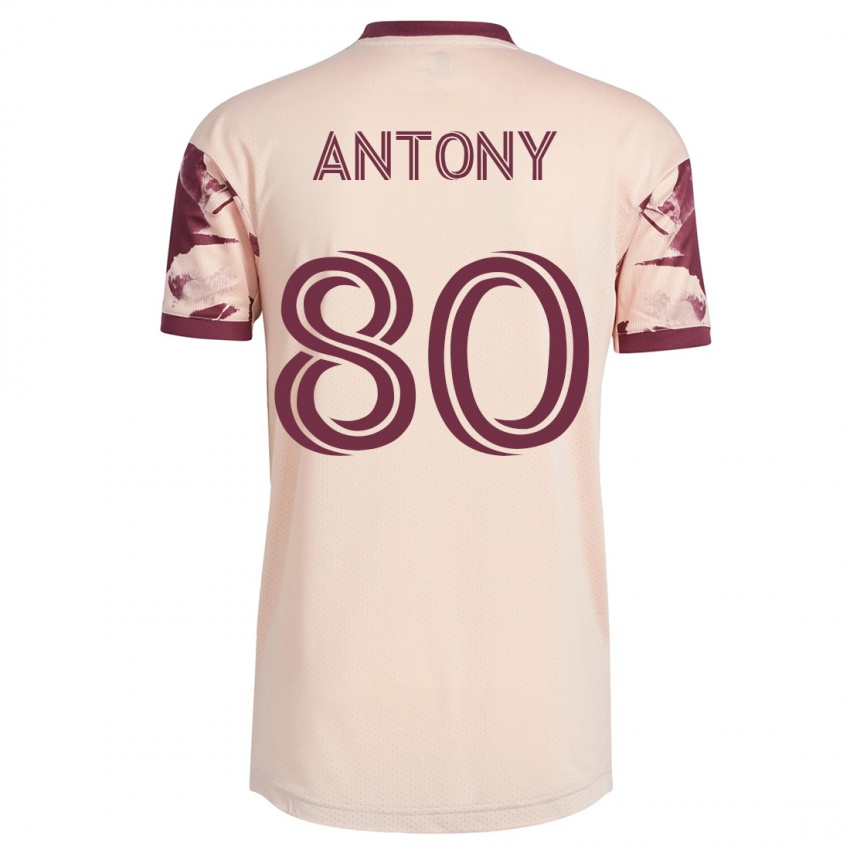 Męski Antony #80 Białawy Wyjazdowa Koszulka 2023/24 Koszulki Klubowe