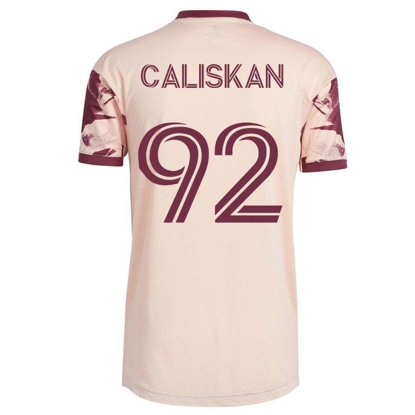 Męski Noel Caliskan #92 Białawy Wyjazdowa Koszulka 2023/24 Koszulki Klubowe
