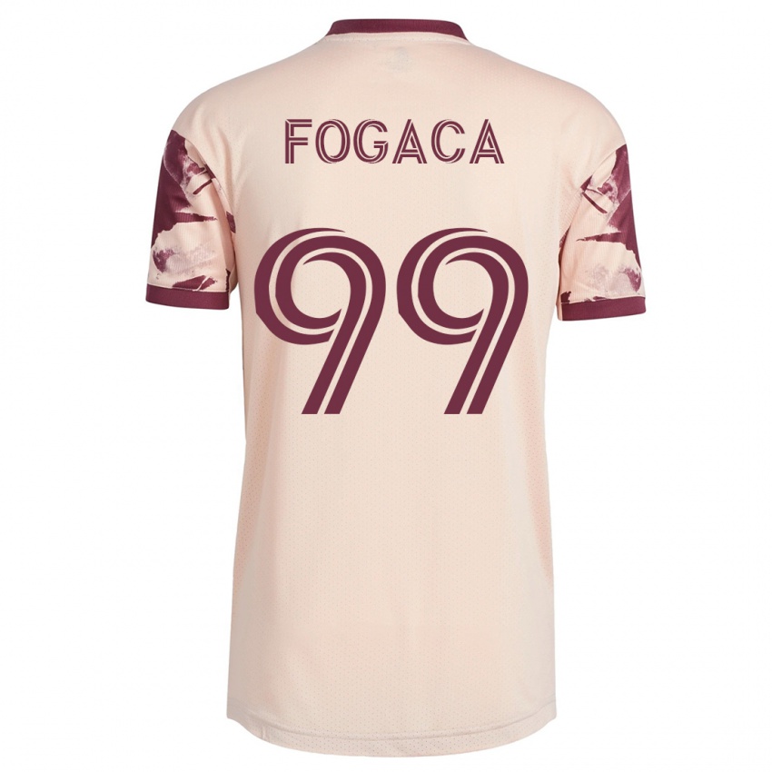 Męski Nathan Fogaça #99 Białawy Wyjazdowa Koszulka 2023/24 Koszulki Klubowe