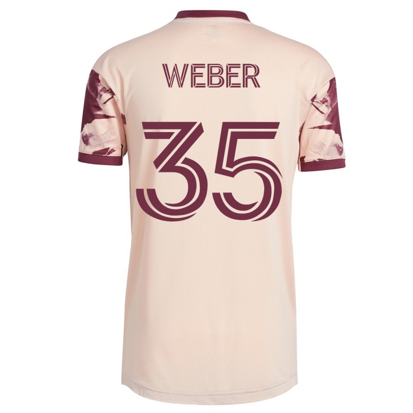 Męski Tristan Weber #35 Białawy Wyjazdowa Koszulka 2023/24 Koszulki Klubowe