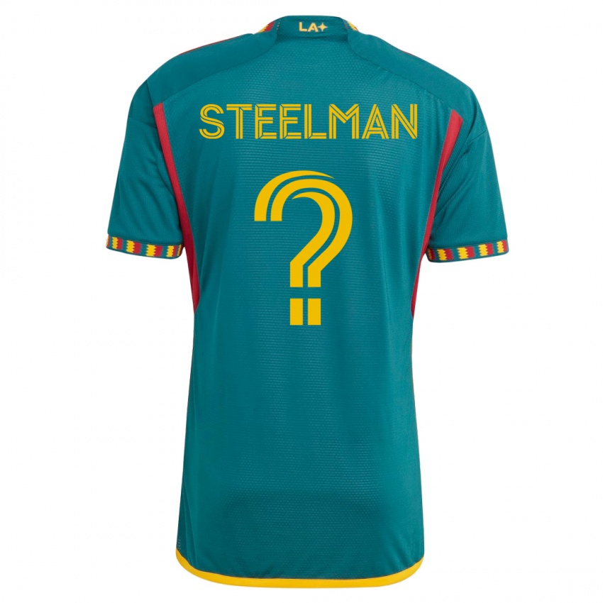 Męski Maximus Steelman #0 Zielony Wyjazdowa Koszulka 2023/24 Koszulki Klubowe
