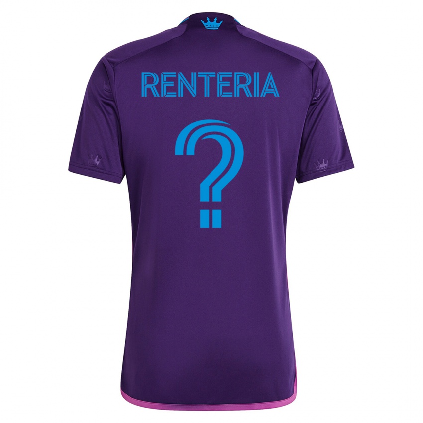 Męski Adrian Renteria #0 Fioletowy Wyjazdowa Koszulka 2023/24 Koszulki Klubowe