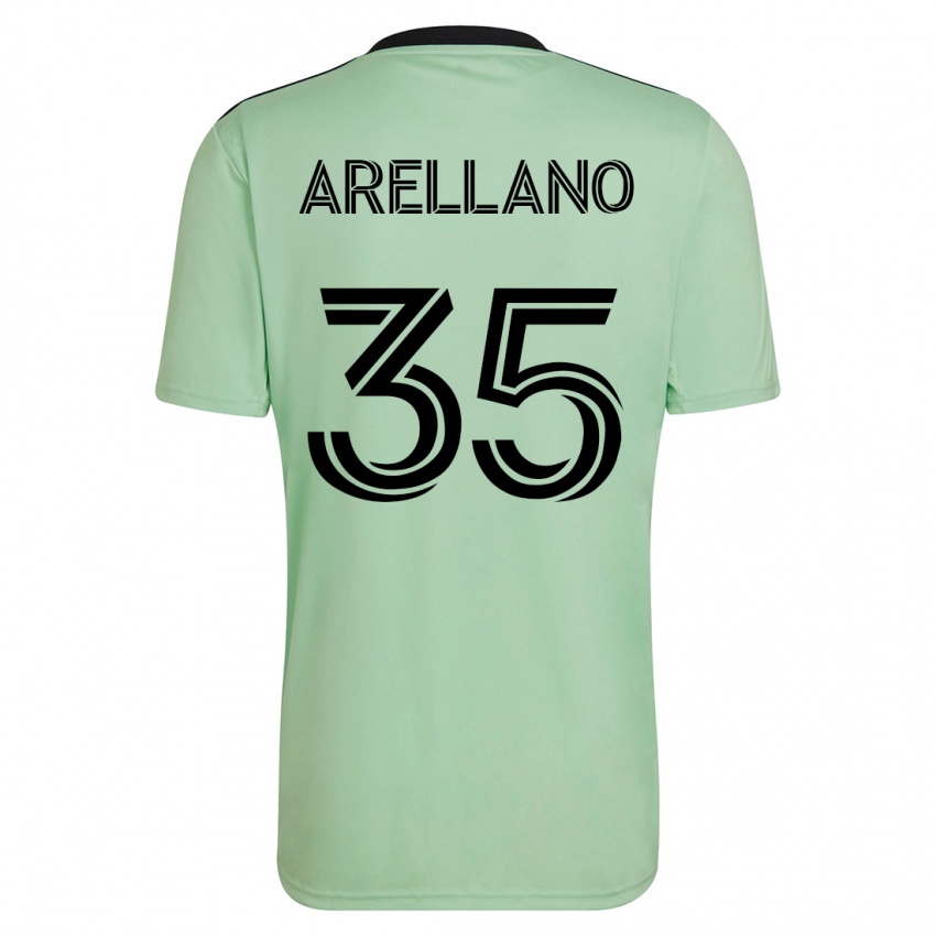 Męski Bryan Arellano #35 Jasnozielony Wyjazdowa Koszulka 2023/24 Koszulki Klubowe