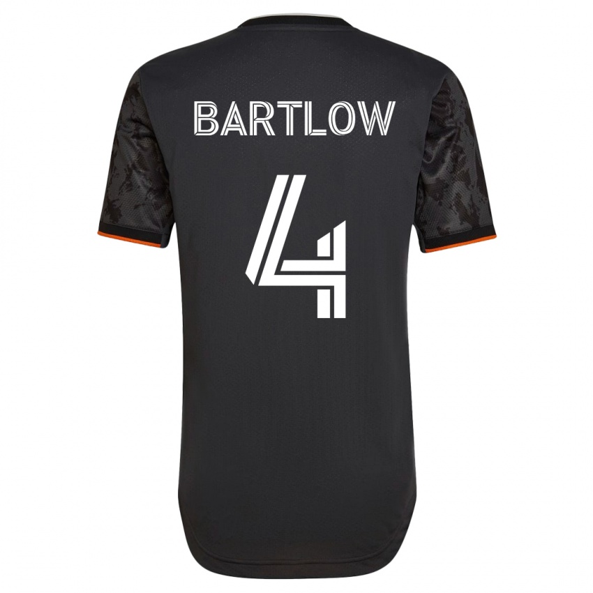 Męski Ethan Bartlow #4 Czarny Wyjazdowa Koszulka 2023/24 Koszulki Klubowe