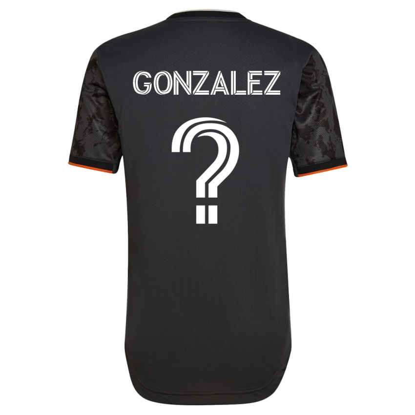 Męski Axel Gonzalez #0 Czarny Wyjazdowa Koszulka 2023/24 Koszulki Klubowe