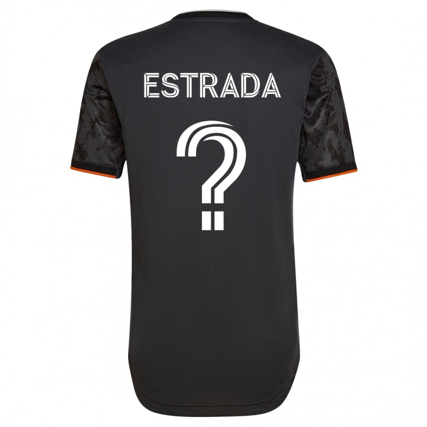 Męski Jorge Estrada #0 Czarny Wyjazdowa Koszulka 2023/24 Koszulki Klubowe